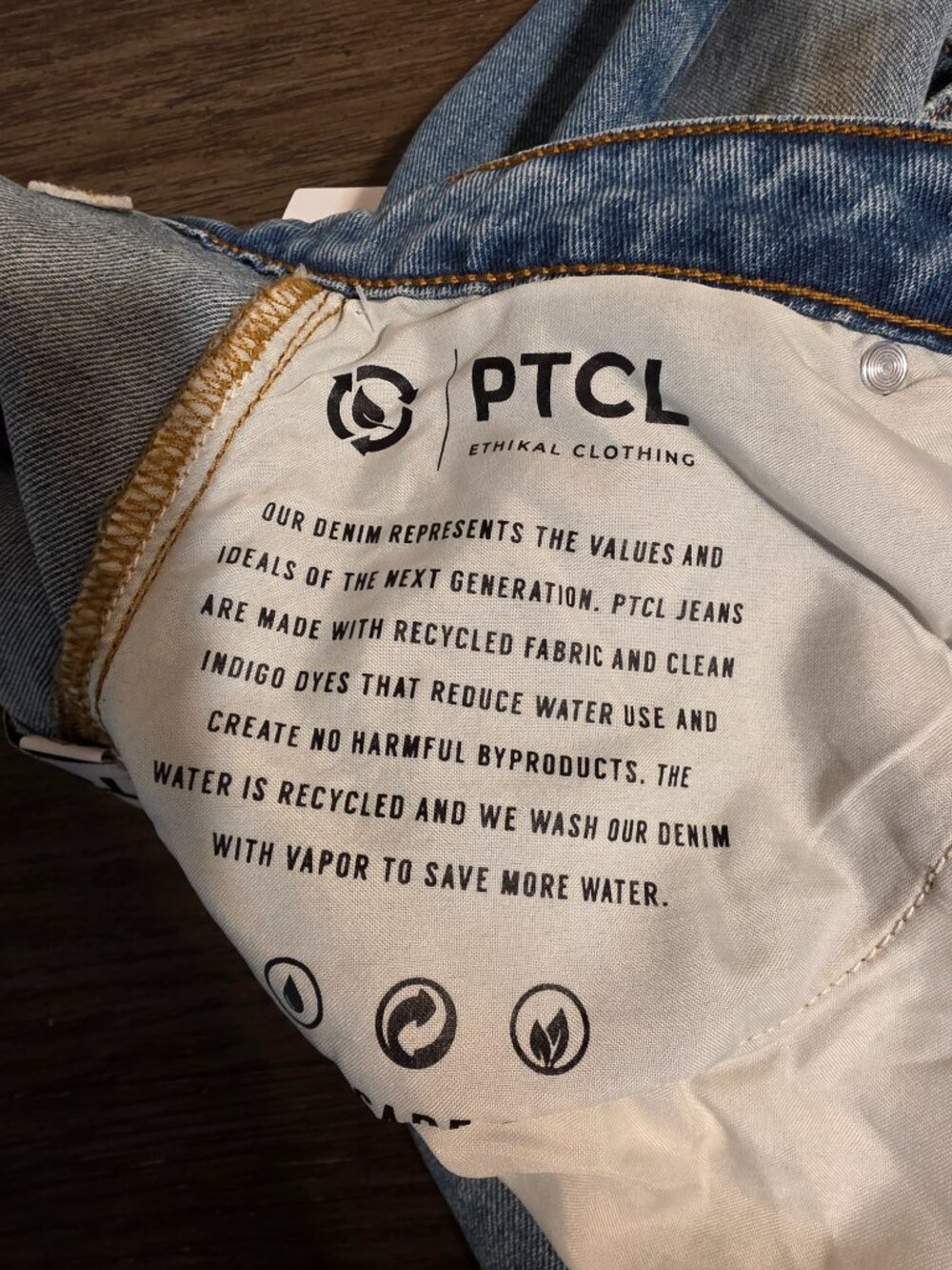 PTCL High Rise Baggy Carpenter Jeans NWT Size 28 Wide Leg Utility Blue Denim - Picture 10 of 15
